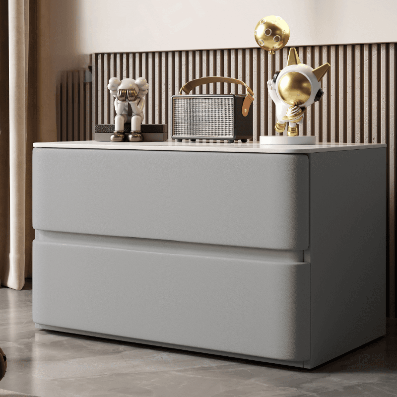 Postmodern Bedside Cabinet Nightstand with 2 Drawers - image 6