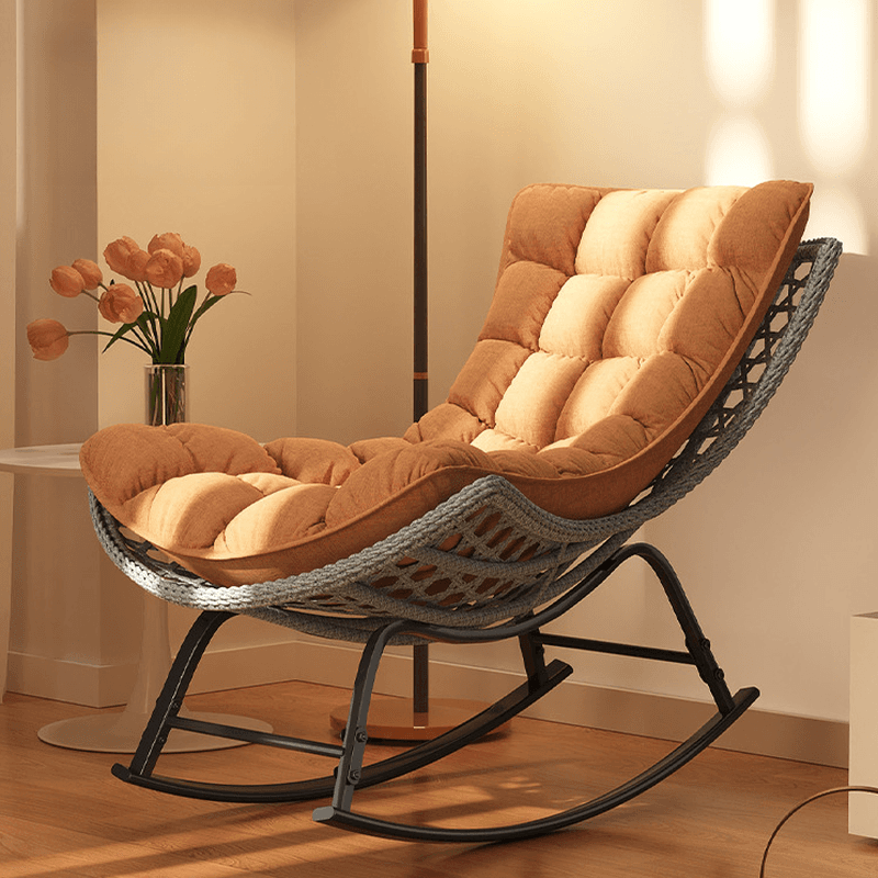 2 Piece Set/1 Piece Set Cushioned Rocking Chair with Ottoman in Resin with Rear in a Modern Simple Style - image 16