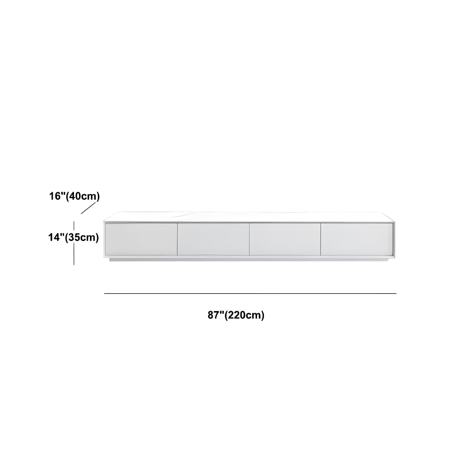 Scandinavian TV Console, White TV Stand with Drawers for Living Room - image 16