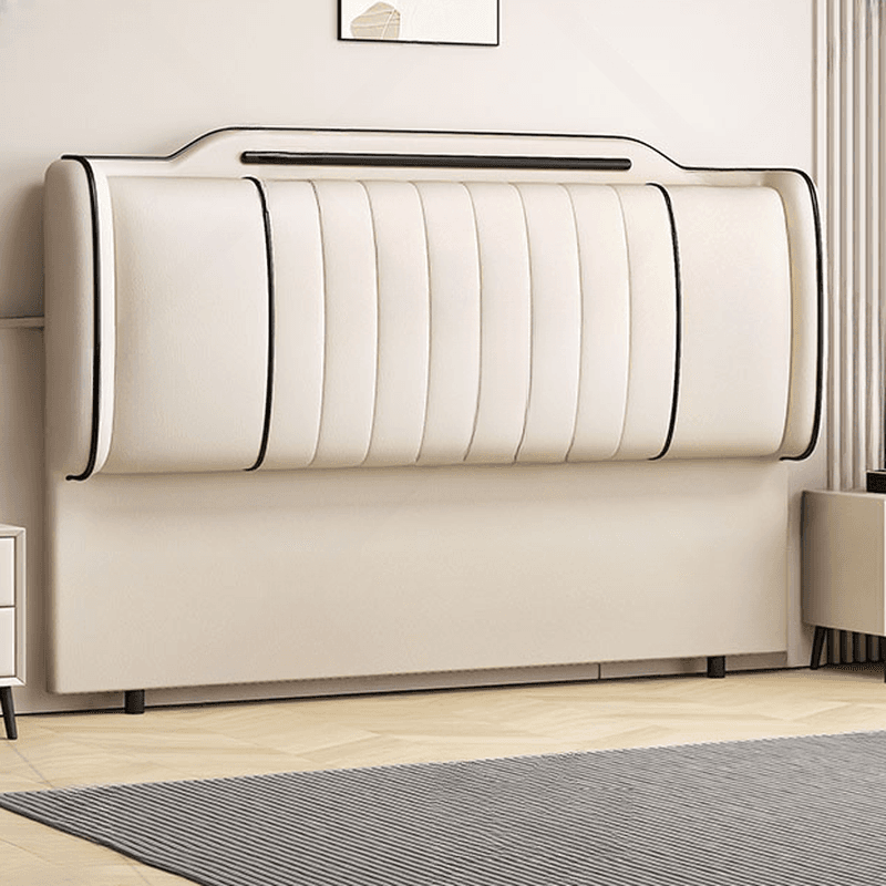Simplistic Style Wingback Headboard with Camelback Shape in Pine Wood, No Distressing, Available in King/Queen/Full Sizes, Featuring Sponge Upholstery and Standard Height - image 12