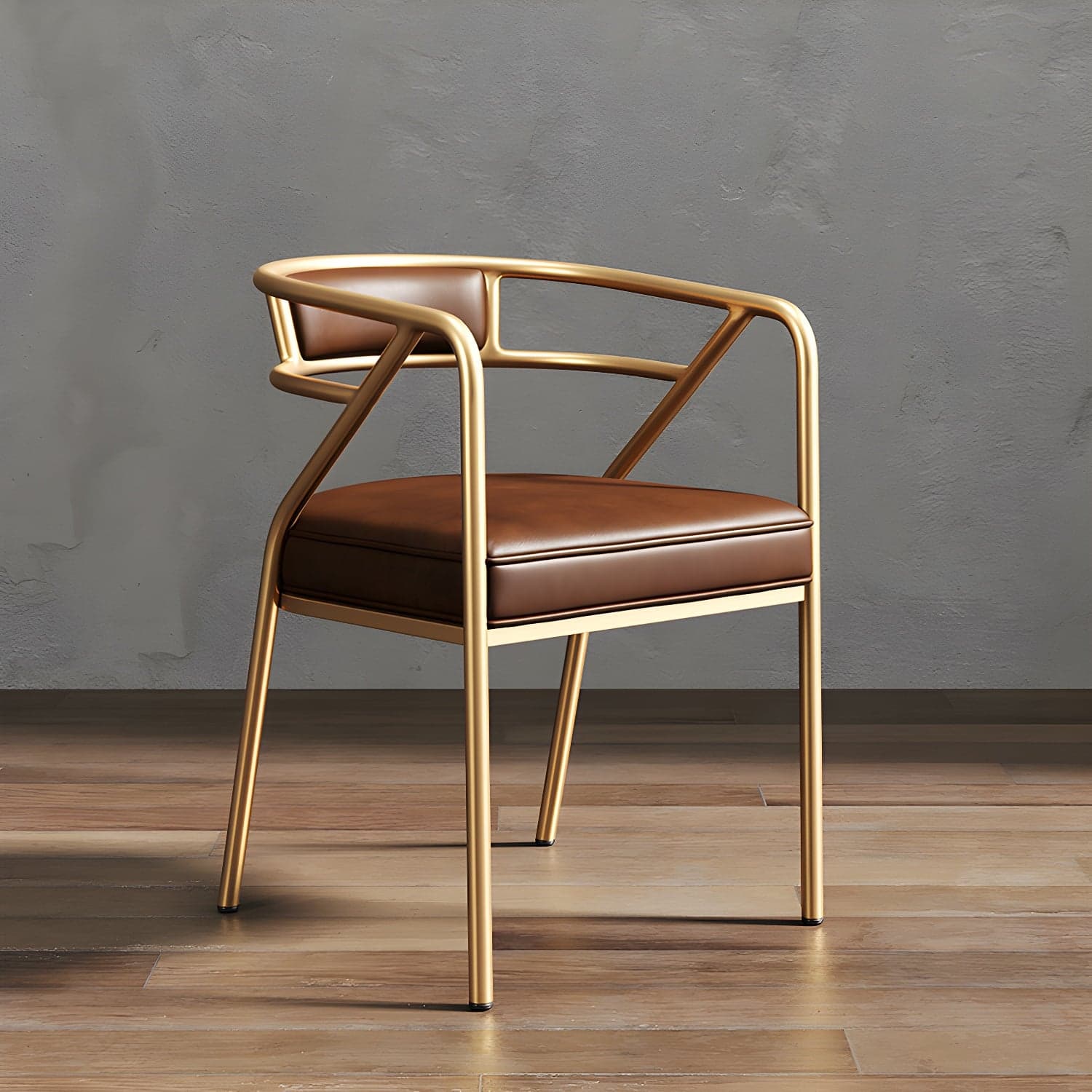 Glam Dining Chair Open Back Upholstered Dining Side Chair with Metal Legs - image 7