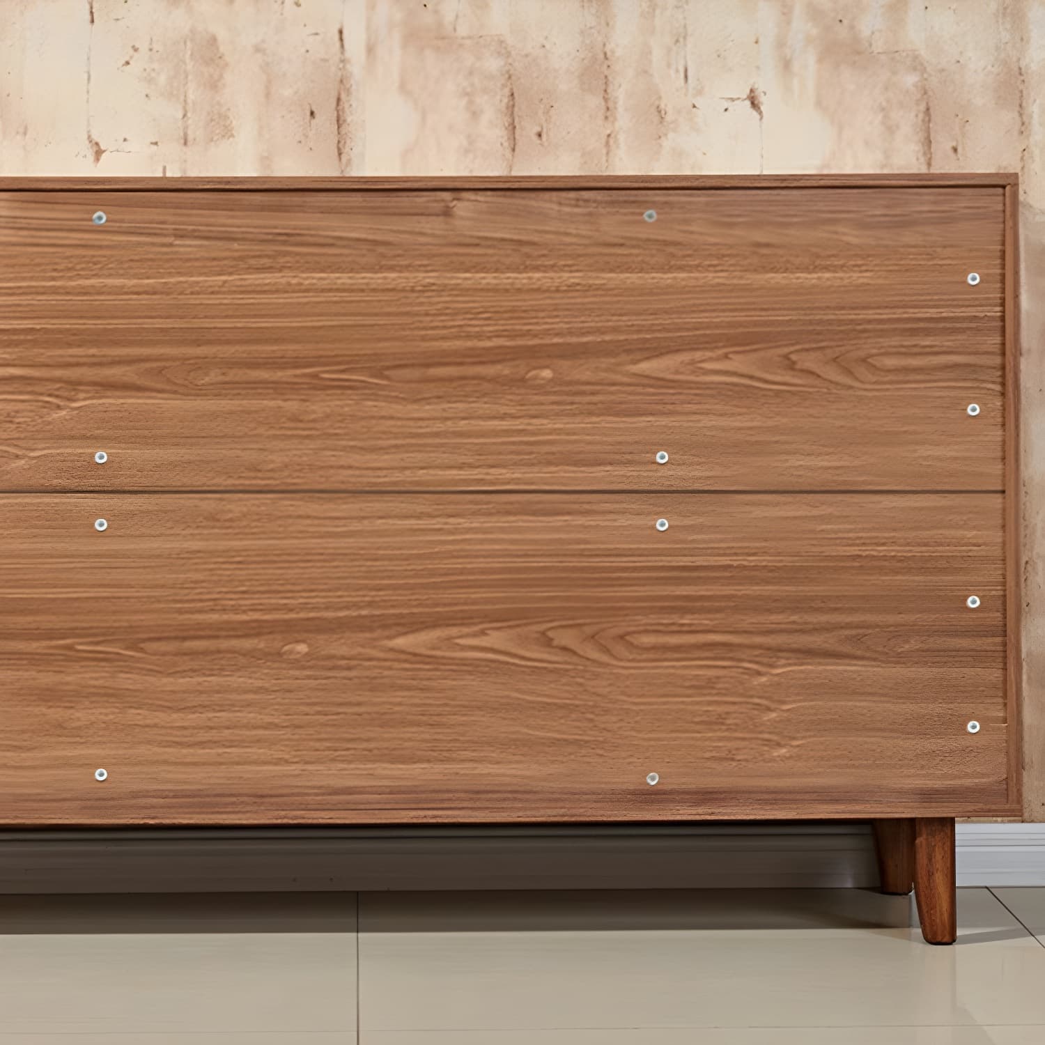 Modern Brown Wood Buffet Sideboard with Glass Doors and Drawers - image 7