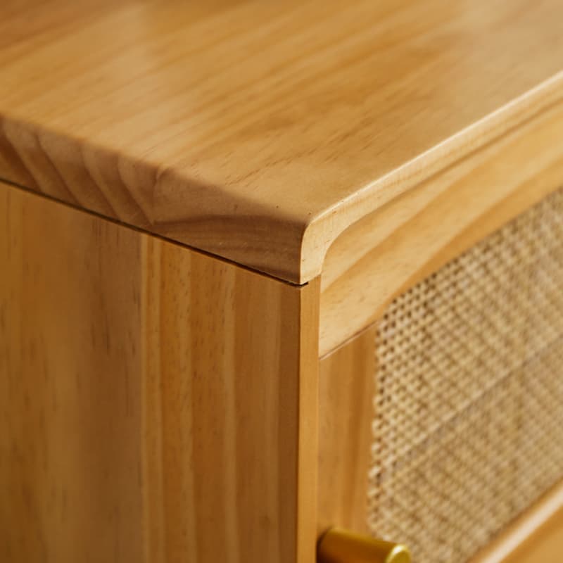 Minimalist Wood TV Stand with Open Shelving and Storage Cabinets - image 9