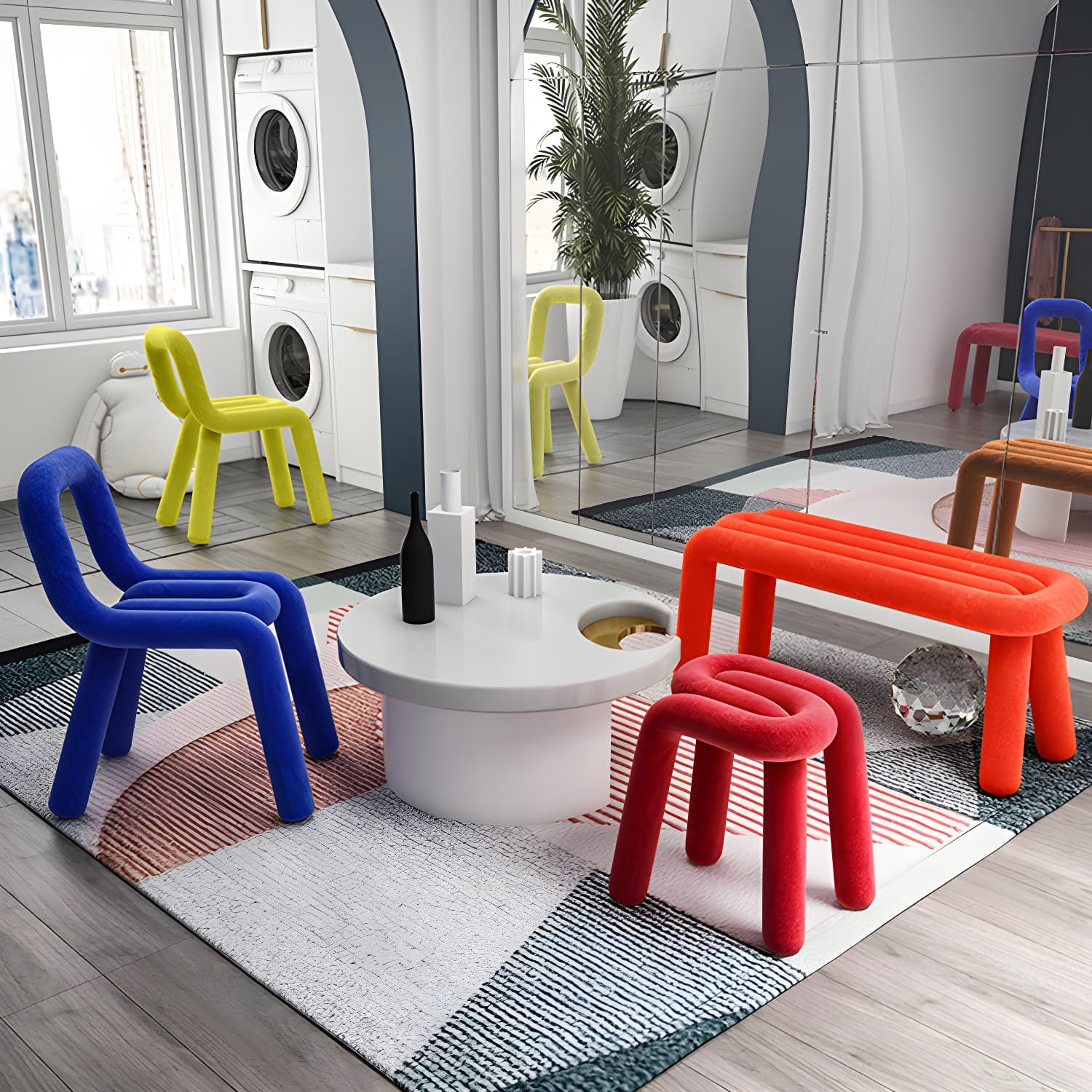 Contemporary Style Dining Chairs Armless Side Chairs with Metal Legs for Kitchen - image 14