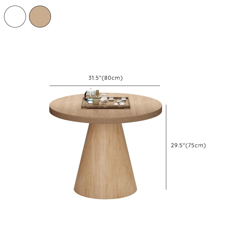 Organic Modern Style Circular Sintered Stone/Manufactured Wood Single Side Table with Plinth for Indoor Use - image 14