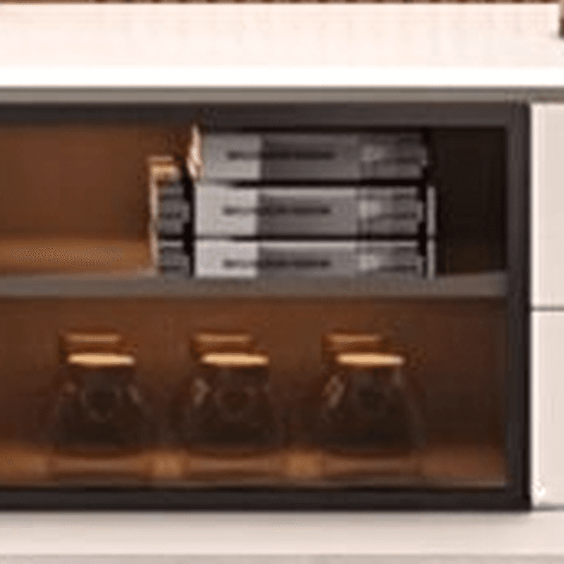 2-Cabinet & 4 Drawers Trendy Sintered Stone TV Stand with Shelf & Cable Management - image 5