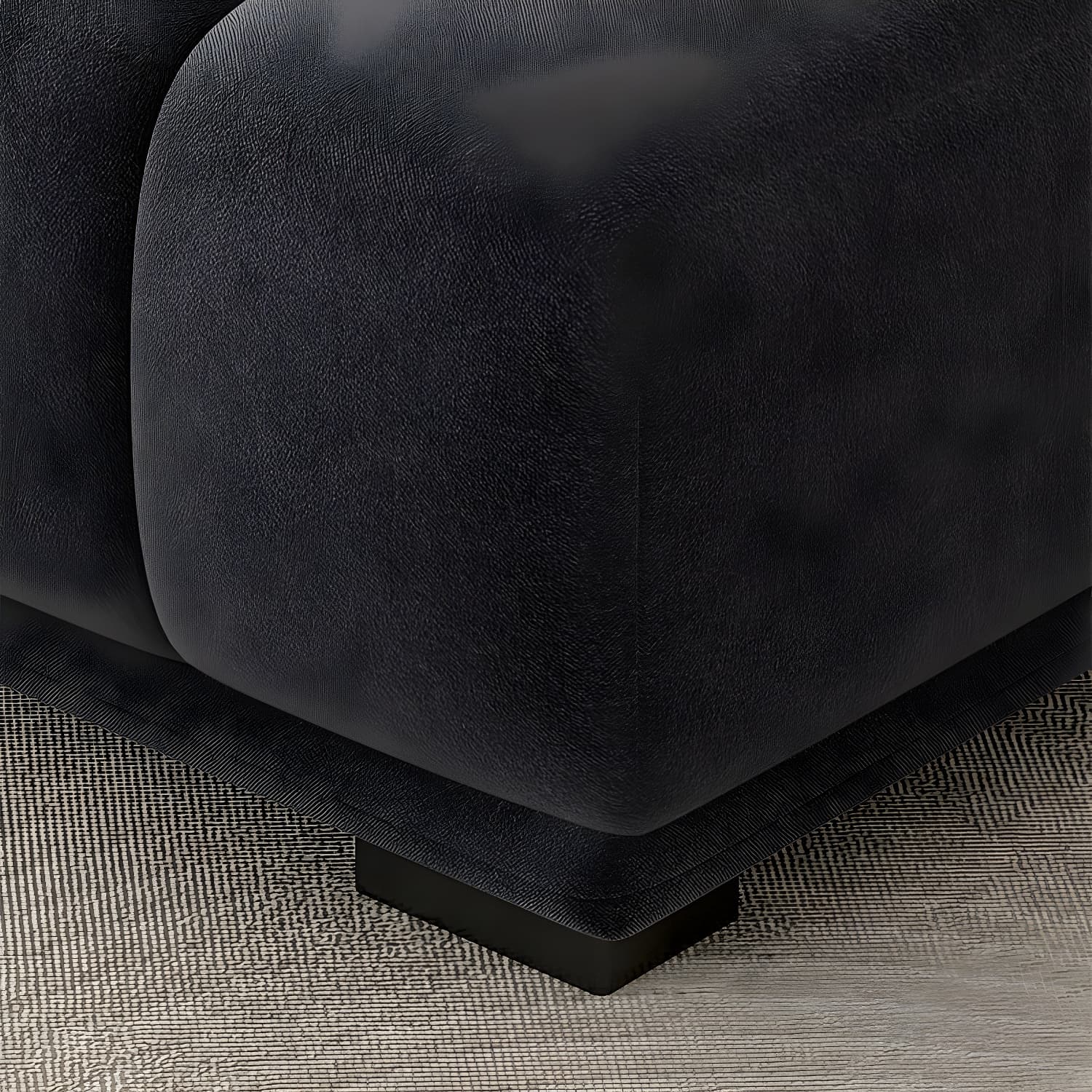 Modern Gray Velvet Sectional Sofa - Flared Arm, Plush Comfort - image 6