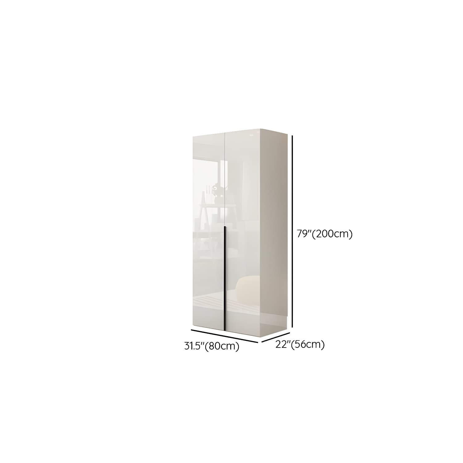 Modern Simple Style Double Door Storage Wardrobe for Bedroom - image 9