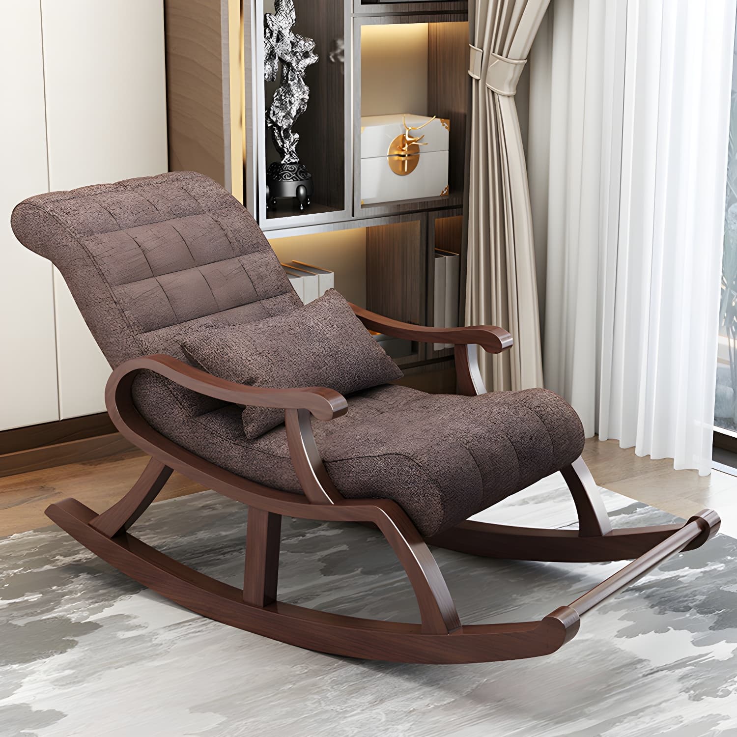 Mid-Century Modern Recliner Chair Upholstered Recliner Chair