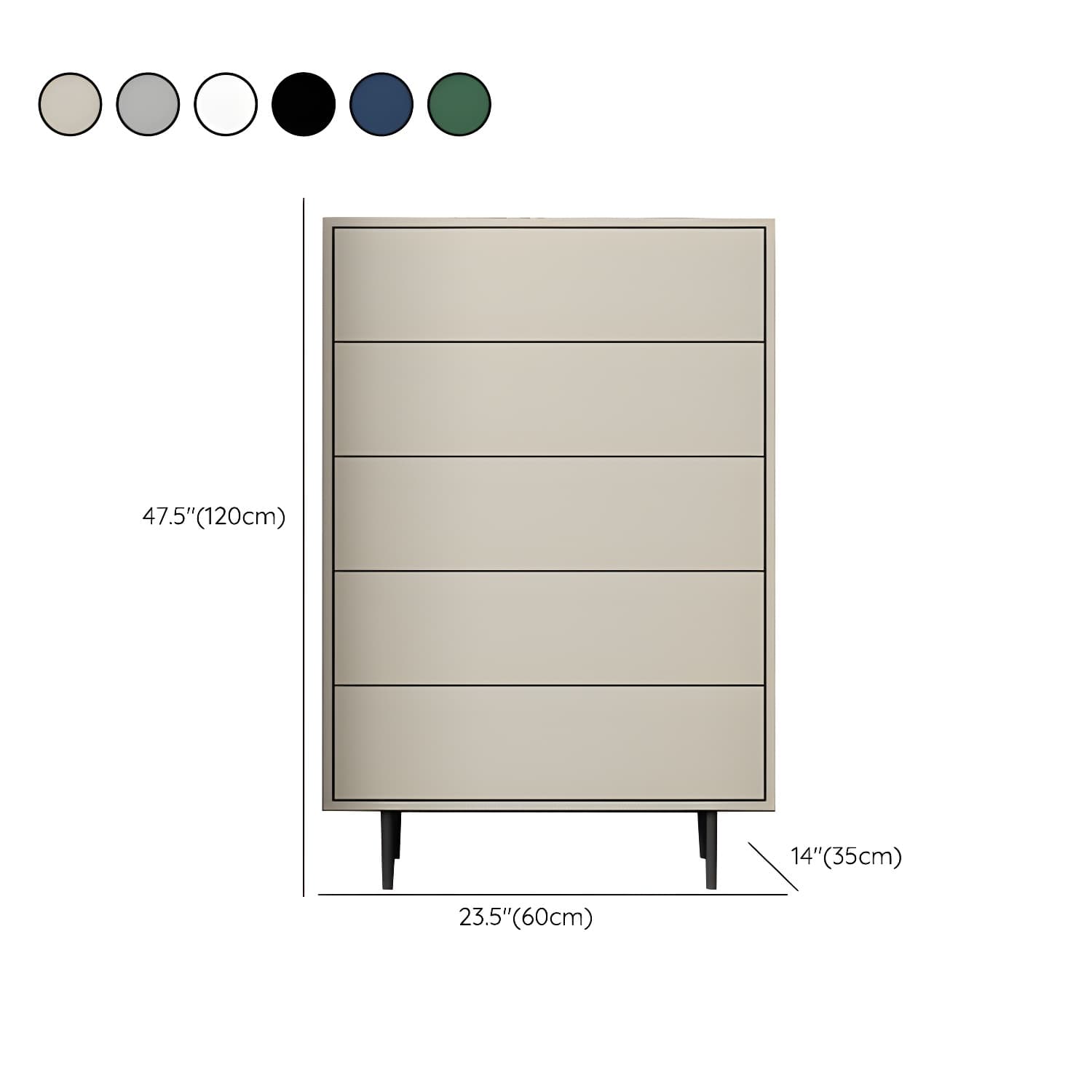 13.65-inch W Modern Storage Chest Dresser Manufactured Wood Storage Chest - image 18