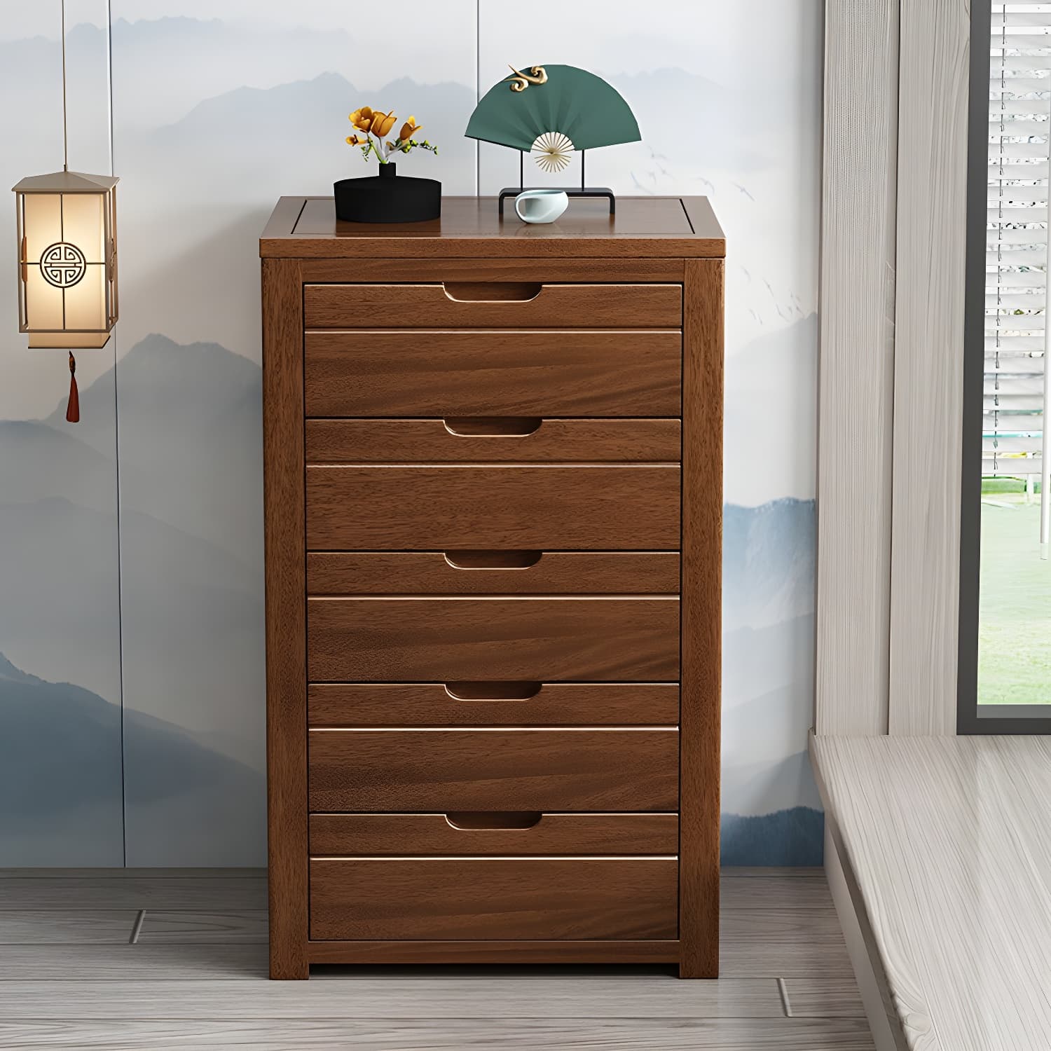 Modern Rectangle Side Cabinet Soft Close Drawers Wood Storage Cabinet - image 8