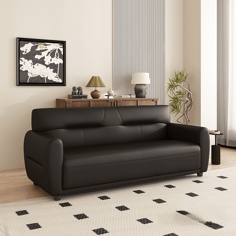 Dark Gray/Sage/Off-White Standard Sofa with Armrest for Drawing Room