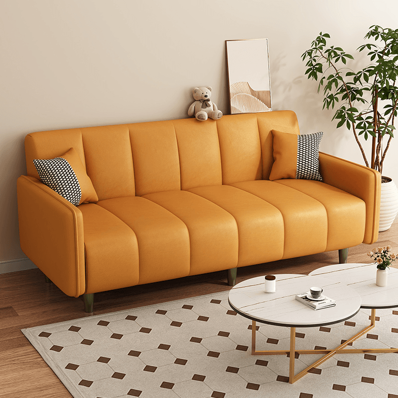Art Deco Water Resistant Standard Sofa/Loveseat in Azure/Light Green/Citrus Color for Seats 4/3/2-seater with 2 Pillows in Solid Color - image 4