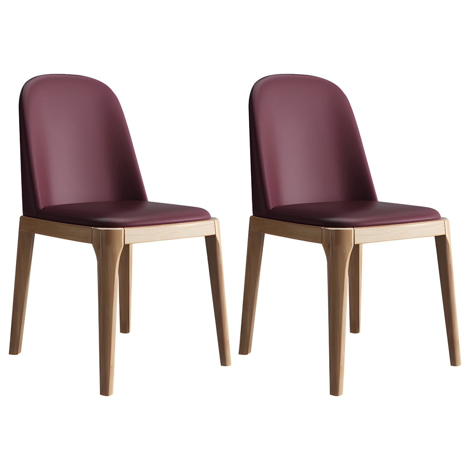 Scandinavian Home Side Chair Solid Back Wood Upholstered Dining Room Chair - image 17