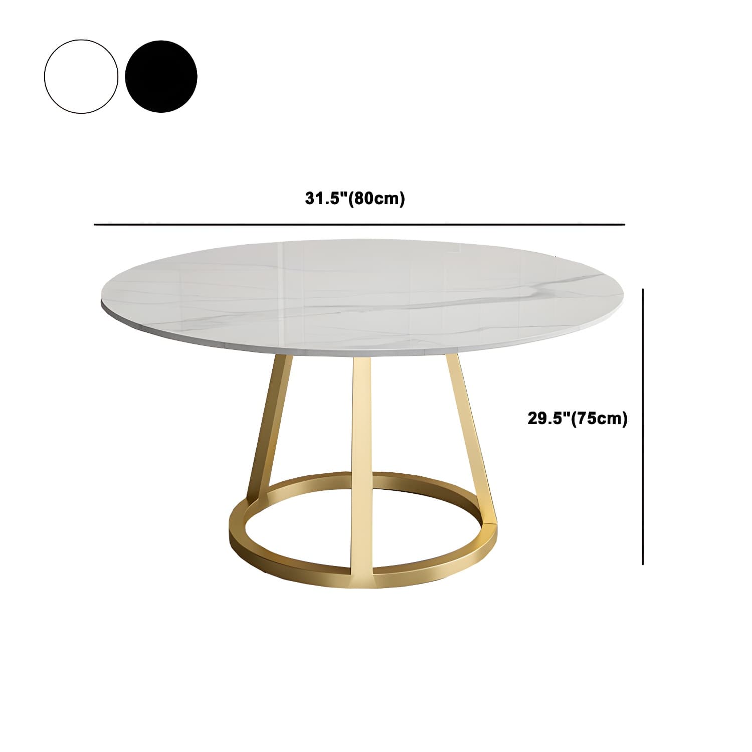 Contemporary Round Table Set 1/2/5/7 Pieces Dining Set for Kitchen - image 10