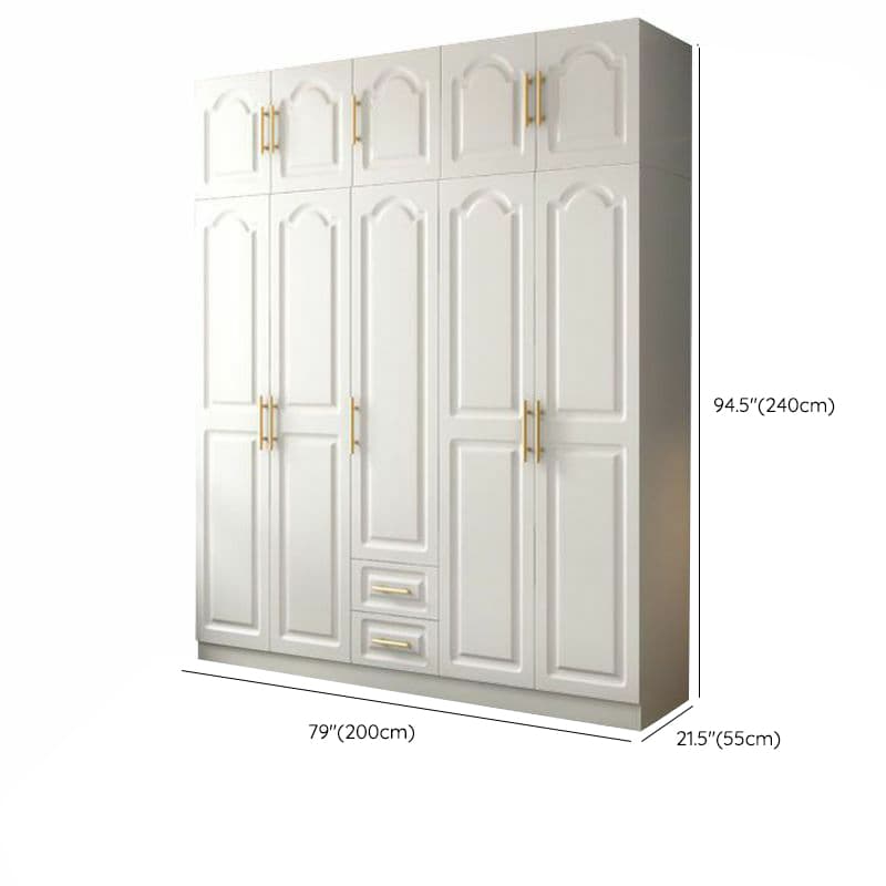 Contemporary Wood Chalk Wardrobe Closet with Interior Shelves&Clothing Rack&3-Drawer/6 Drawers/5-Drawer - image 18
