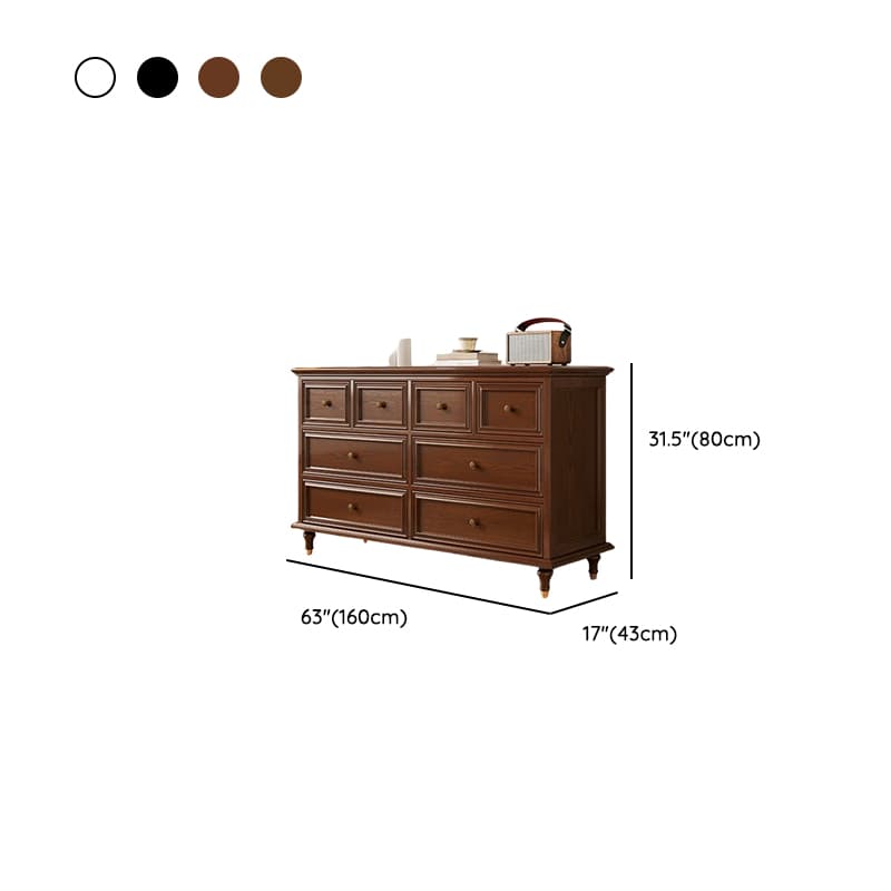 Trendy Raw Wood Console Dresser with 8/10/5 Drawers in Horizontal/Vertical Orientation - image 16