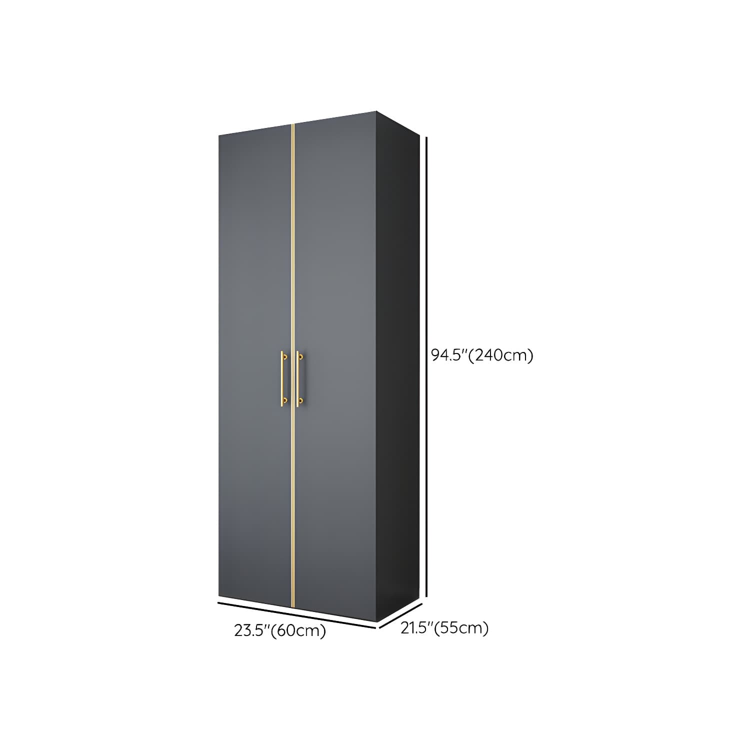 Modern Wardrobe Closet Grey Engineered Wood Wardrobe Cabinet - image 20