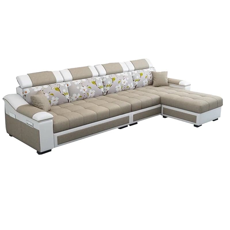 Cushion Back Wood Black 9 Feet Pillow Top Arm Sectional Sofa - image 3