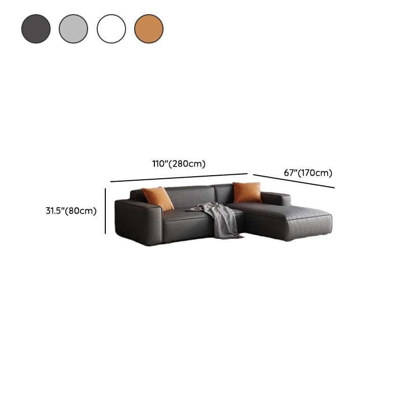 Trendy L-Shape Tear Resistant Sofa Chaise for 3-seater with Square Arm and 1 Chaise - image 22