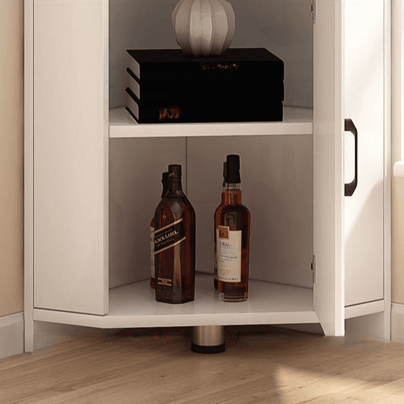 Gray/Wood Grain Unattached Accent Cabinet with Engineered Wood for Living Room - image 12