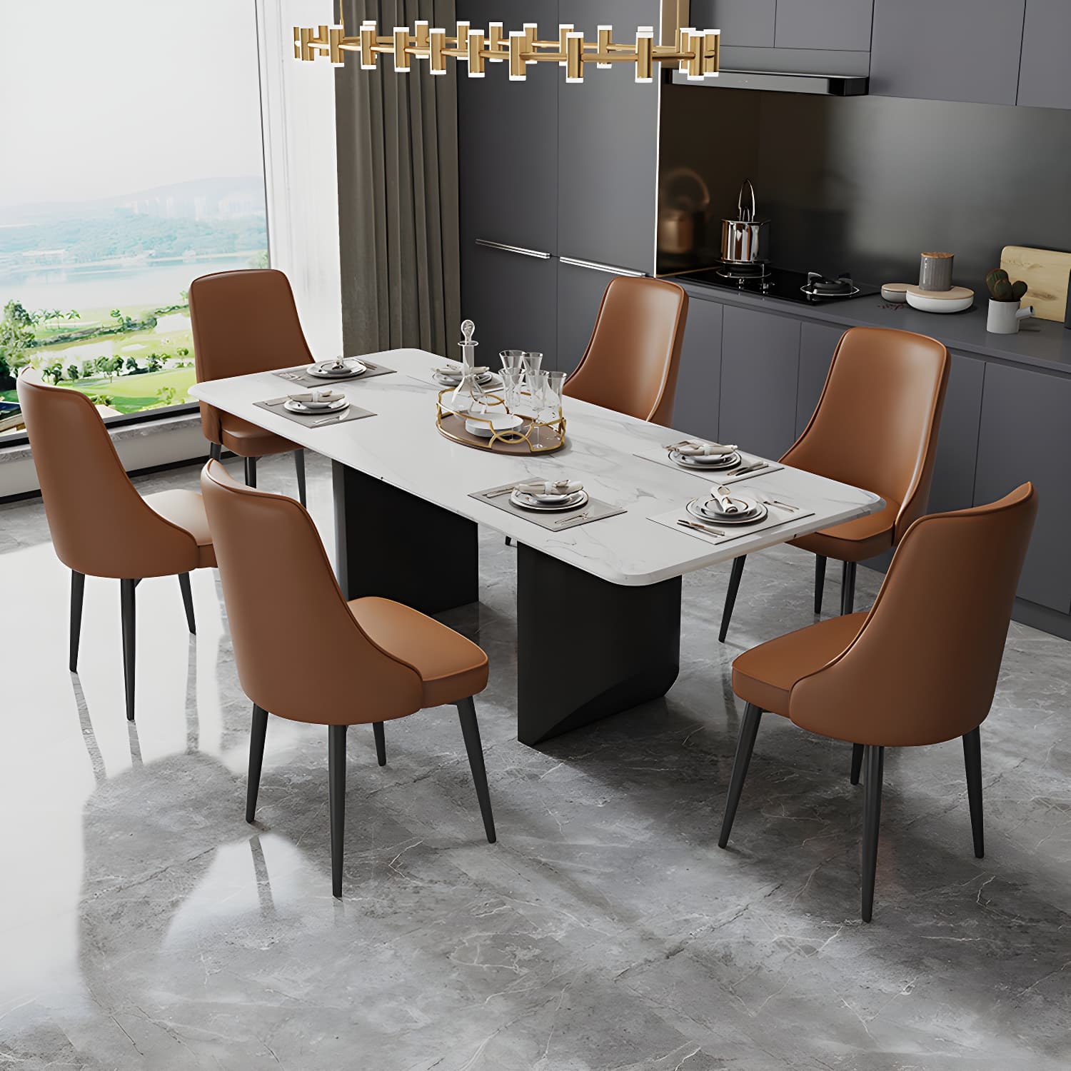 Fabric Dining Chair Modern Parsons Armless Chair for Dining Room - image 13