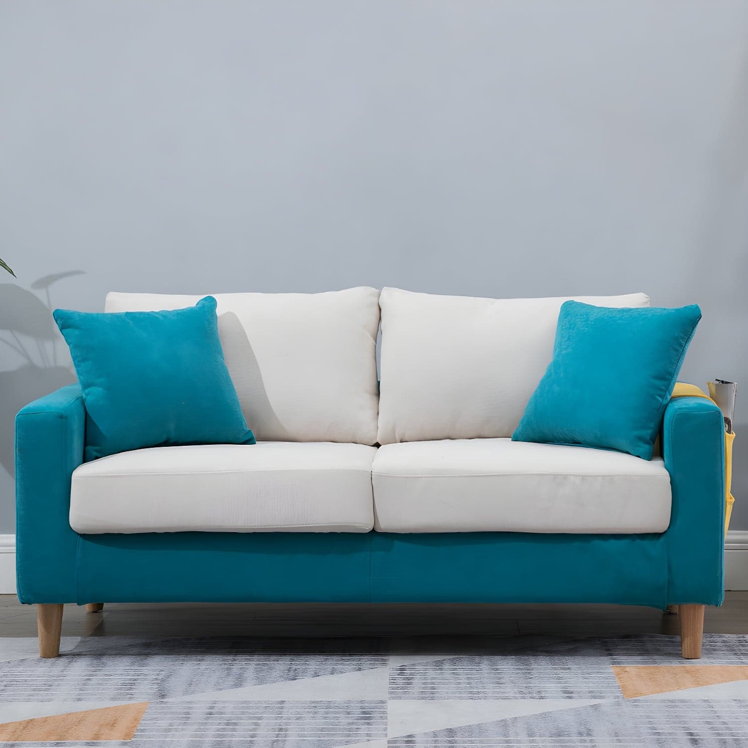 Beige Modern Farmhouse Cushions Standard Sofa 21.65"High Square Arm Sofa - image 16