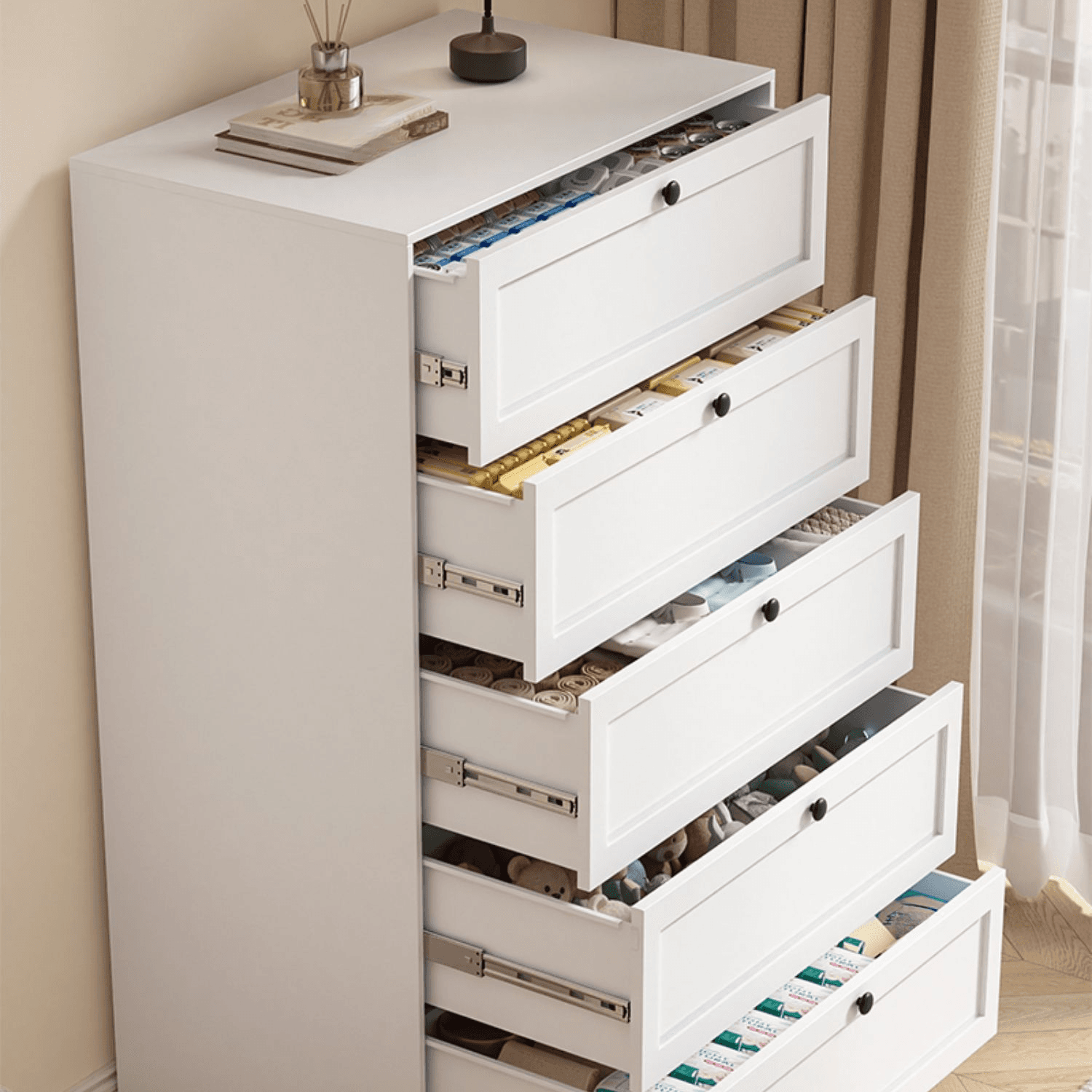 Minimalist Iron Vertical Bachelor Chest with Multiple Drawer Options - image 10