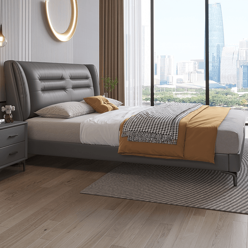 Grey Solid Color Storage Bed/Platform Bed with Pine Wood Frame for Living Room - image 3