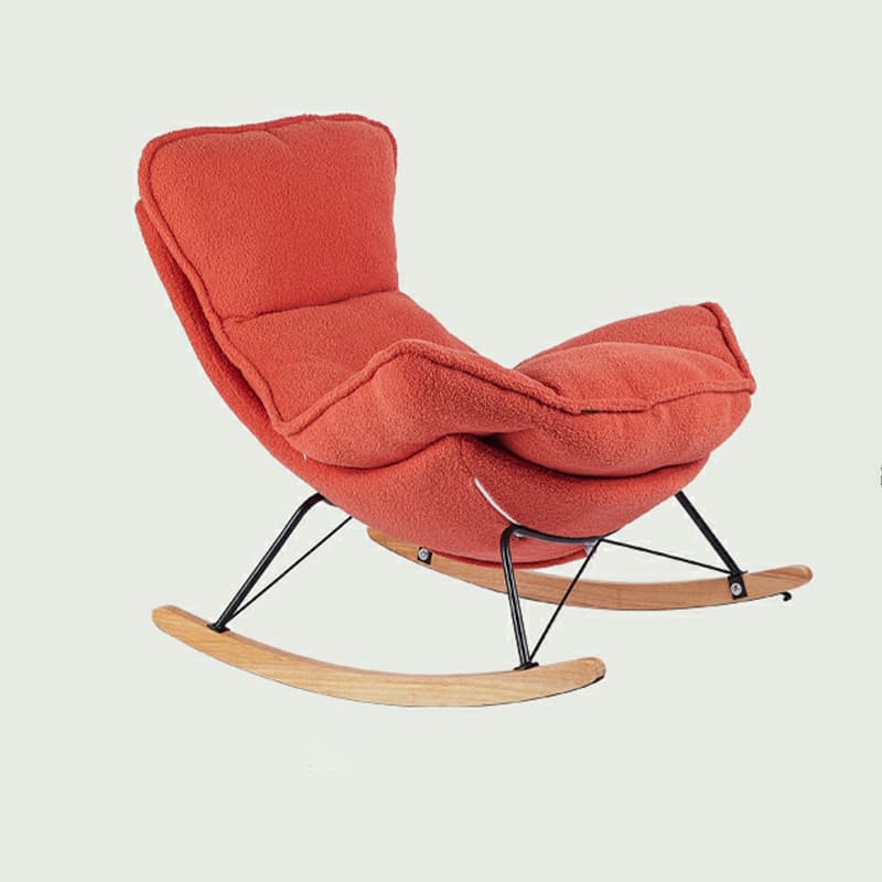 Comfortable Upholstered Rocking Chair with Solid Wood Frame for Modern Home Decor - image 7