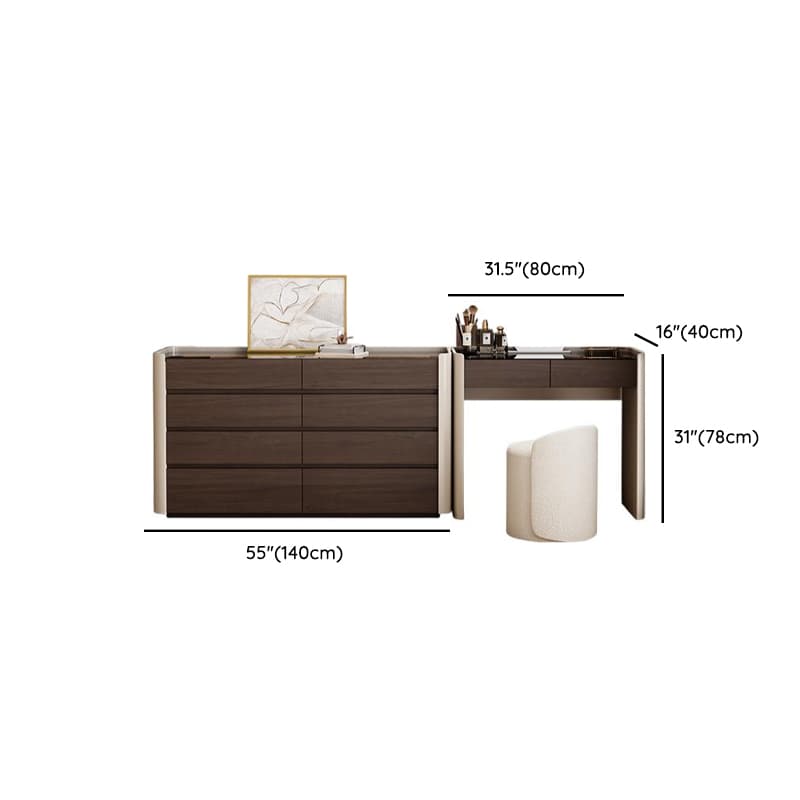 Auburn Multi-Purpose Vanity Set with 10 Drawers, Lighting, and 2-in-1 Functionality - image 14