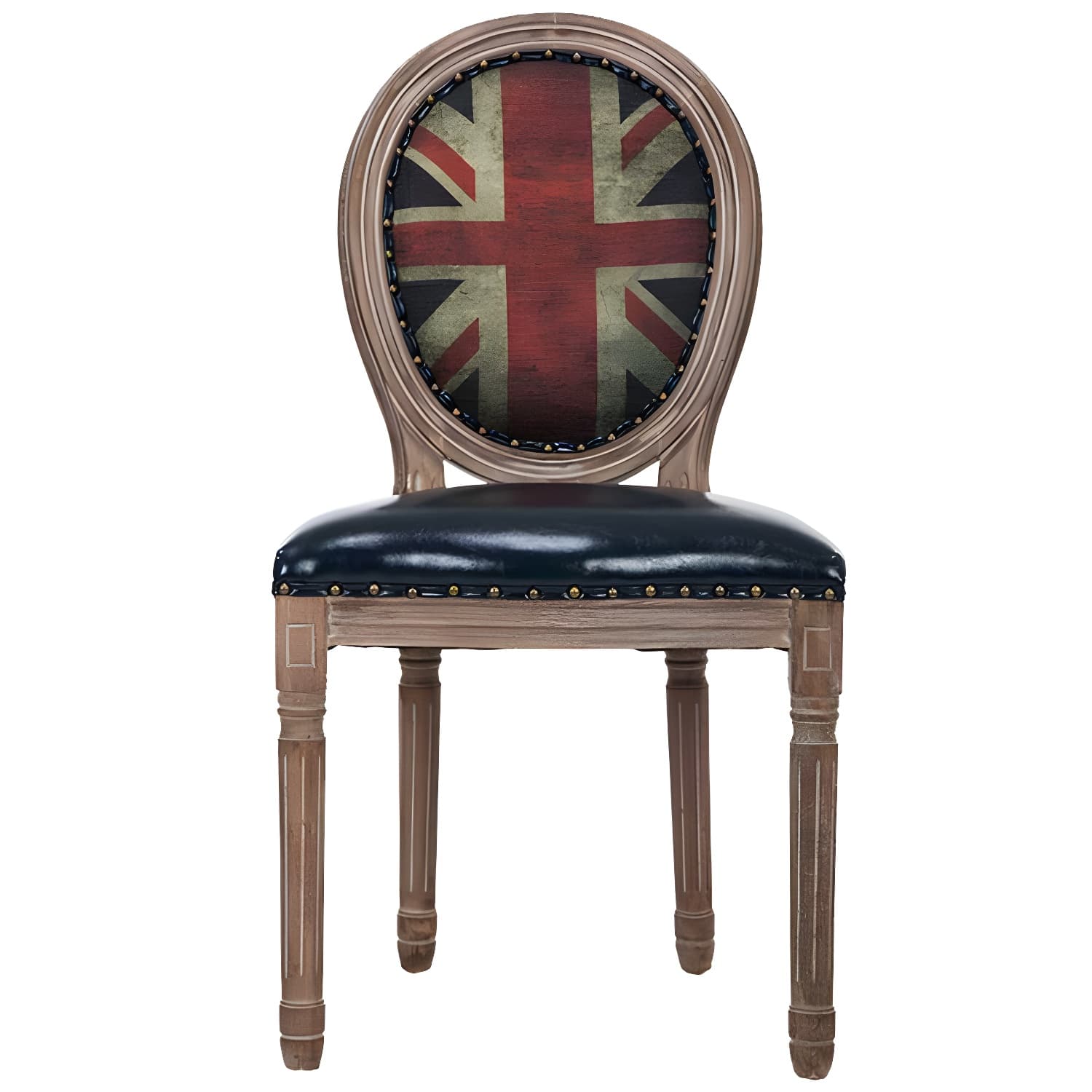 Solid Wood Country Style Dining Room Chair Matte Finish King Louis Back Side Chair - image 5