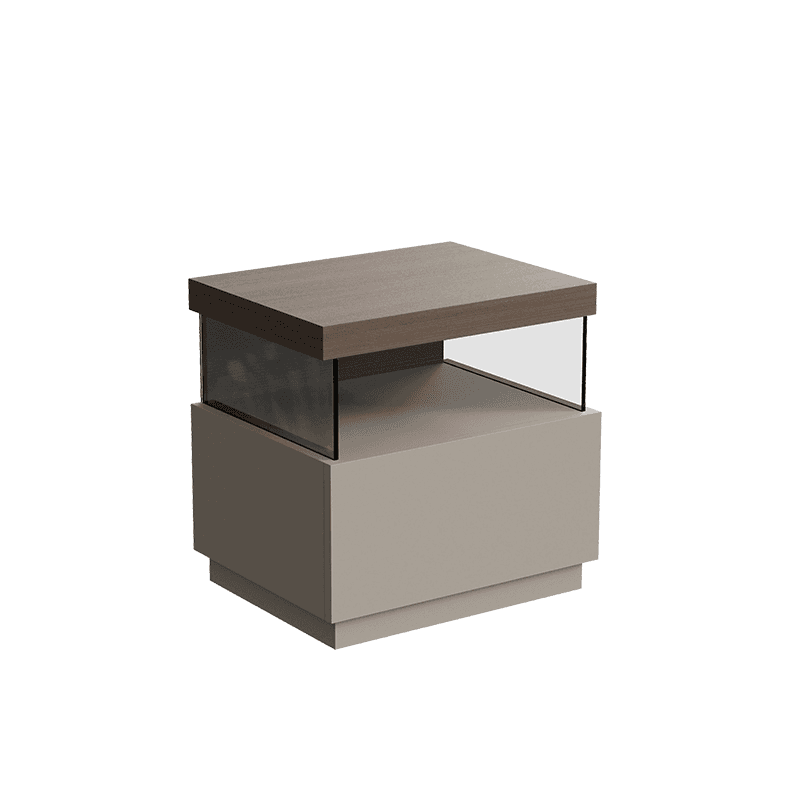 Organic Modern Nightstand With Drawer Organization with 1 Drawer and Real Wood Countertop - image 6