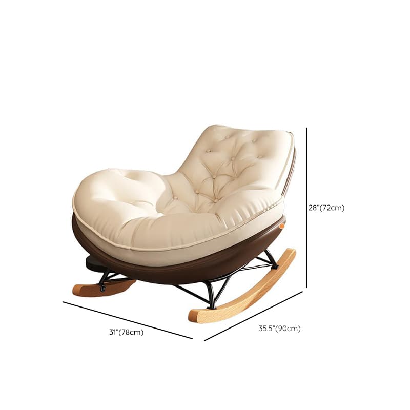 Art Deco Alloy Rocking Chair with Water Proof Upholstery and Flared Arm - image 16