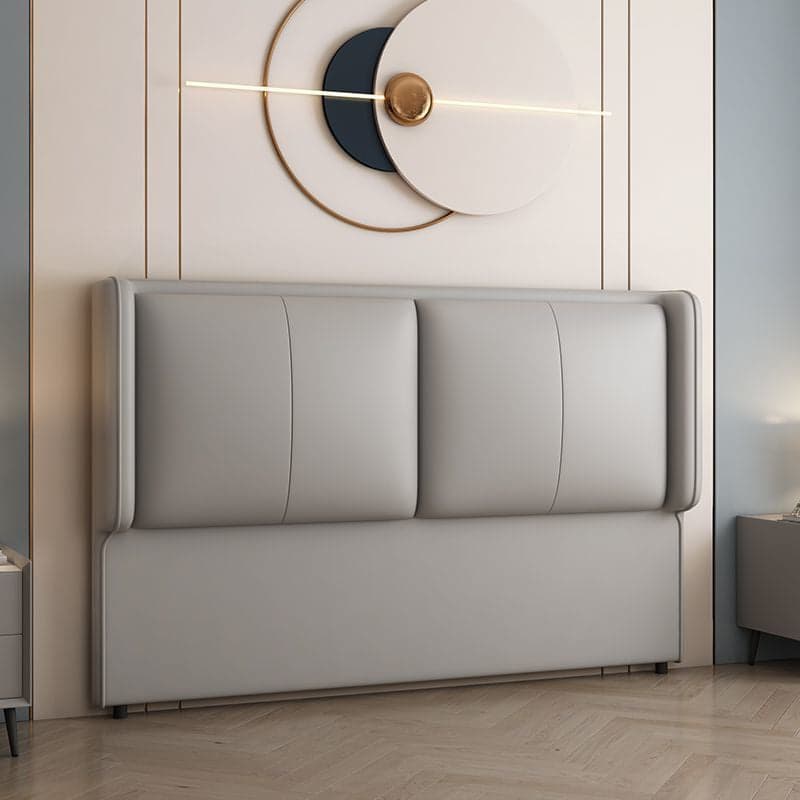 Modish Style Panel Headboard in Timber with No Distressing, Rectangle Shape for King/Queen/Full Bed, Featuring Sponge Upholstery and Standard Height - image 4