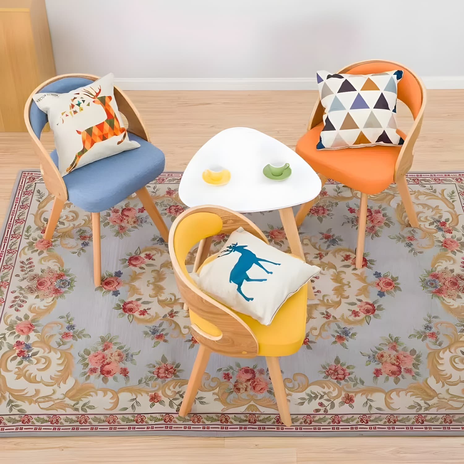 Contemporary Swivel Side Dining Room Chair Open Back Chair for Home Use - image 9