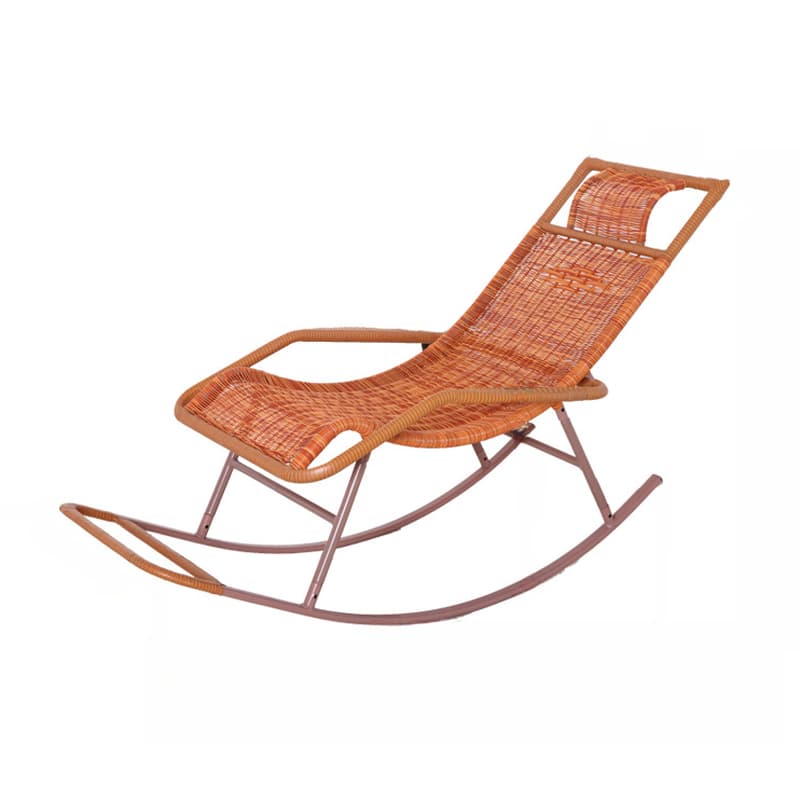 Ergonomic Wicker Front Porch Rocking Chairs with Rear Back, Stationary - image 24