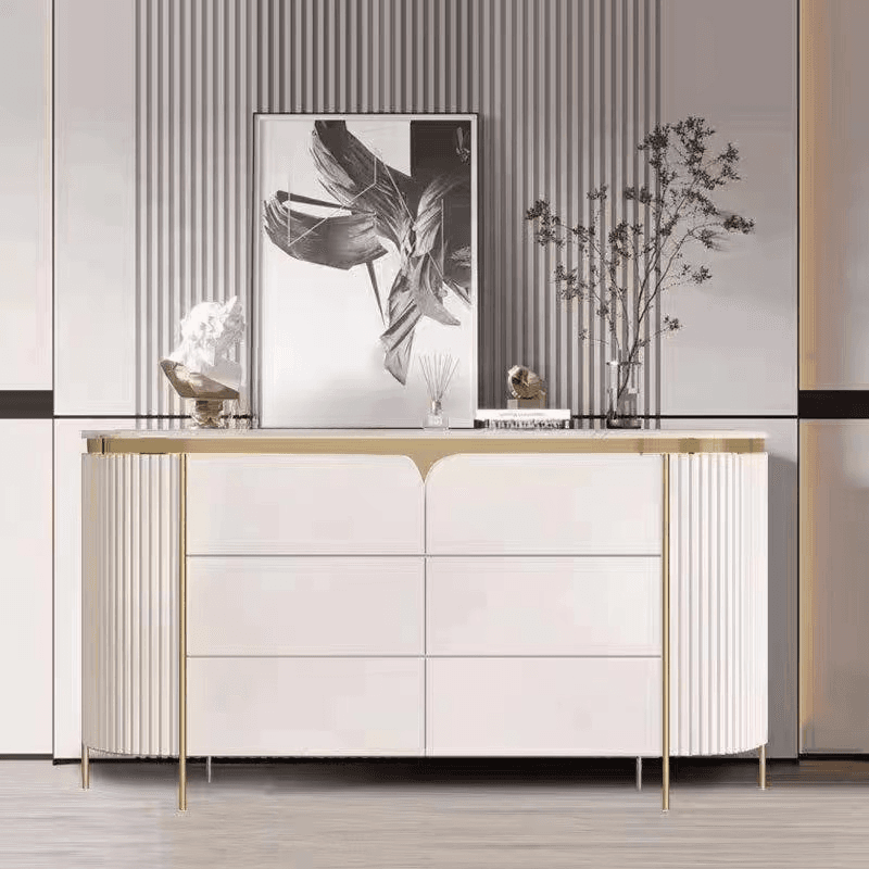 Glamorous Ground Sideboard with Standard/Narrow Size, 1 Shelf, Cabinets, Sintered Stone Countertop, and 2 Doors - image 13
