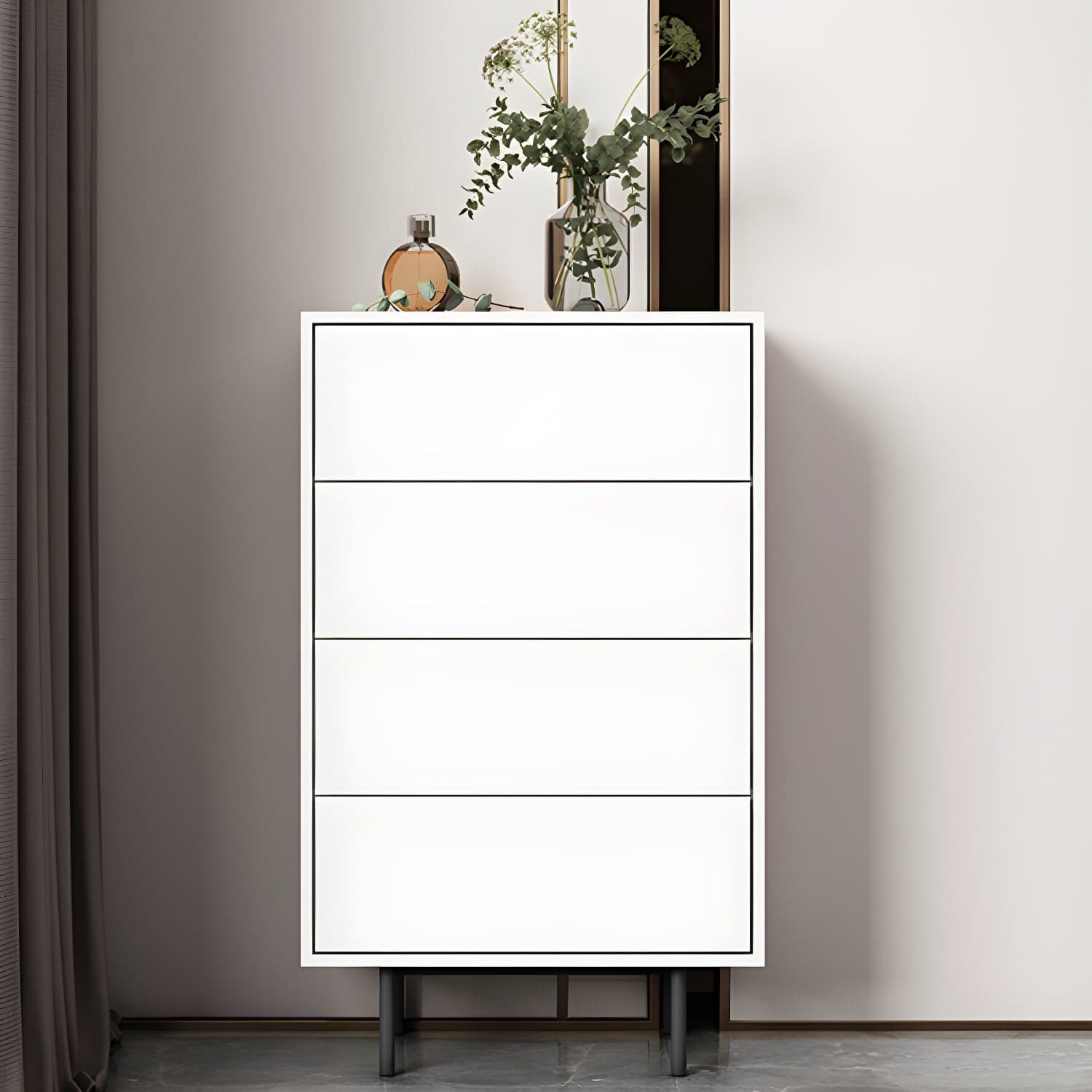 9.37"/47.24" Tall Wooden Chest, Rectangle Accent Chest with Drawers - image 6