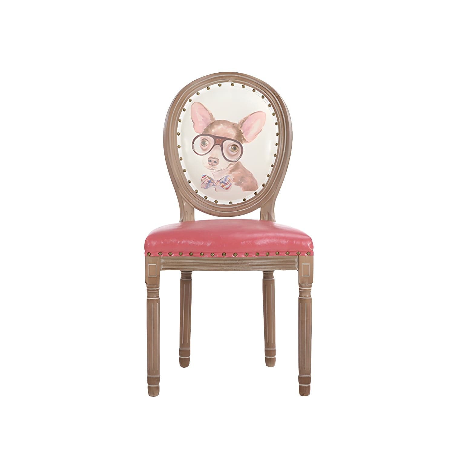 French Country Upholstered Armless Chair Home Solid Wood Dining Chair - image 14