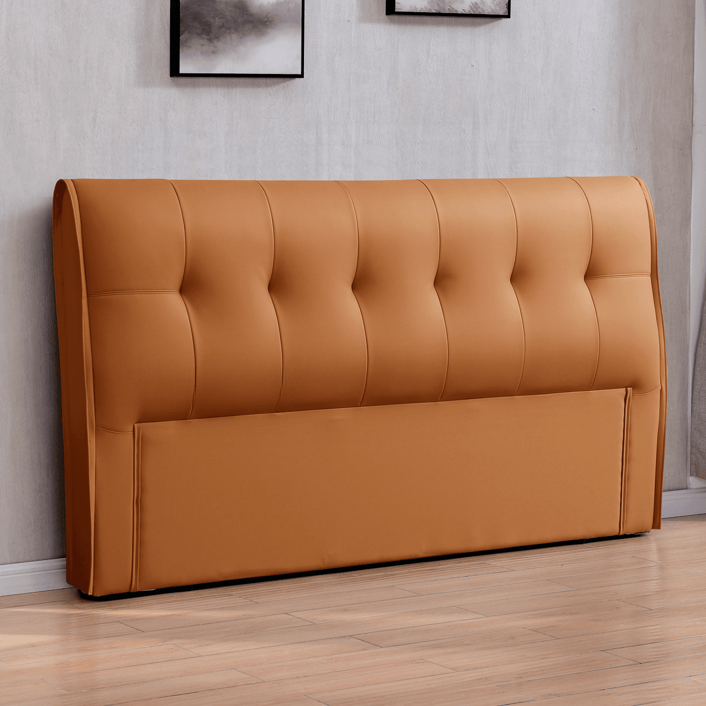 Simplistic Style Panel Headboard with No Distressing, Piled Tufted Rectangular Design for King/Full/Queen Bed, Featuring Sponge Upholstery and Standard Height - image 7