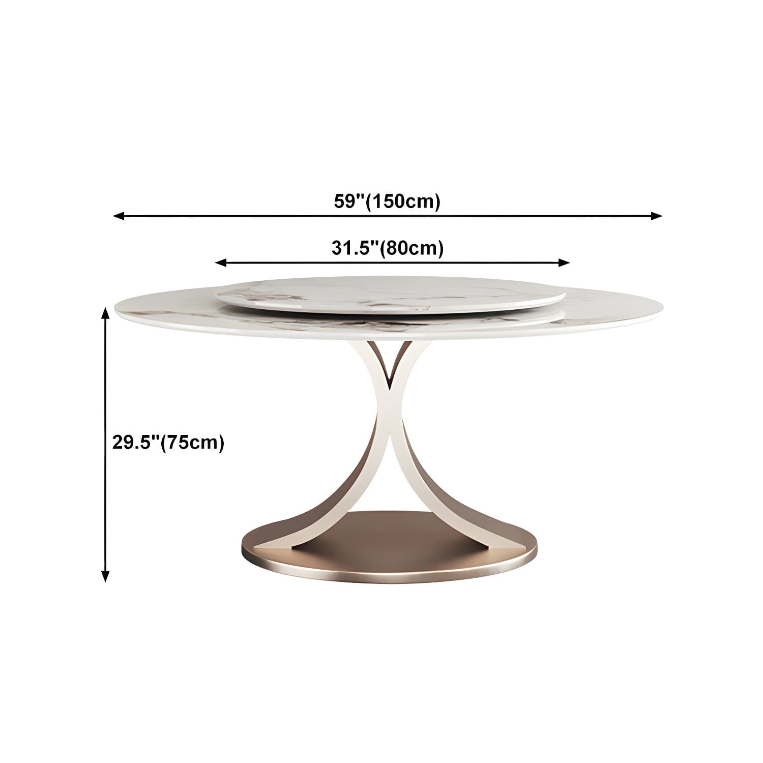 Modern 1/4/7 Pieces Dining Table Set with Sintered Stone Top Stainless Steel Dinette Set - image 13