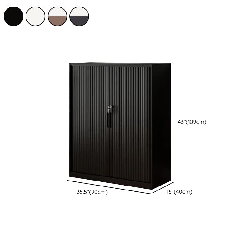 Steel Detached Rainproof Lockable Accent Cabinet with Sliding Door - image 16