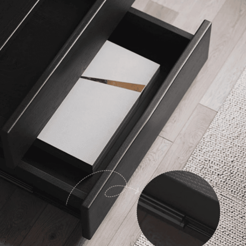 Ink Trendy Timber Wardrobe Armoire with Soft Close Drawer and Door, Interior Shelves, Clothing Rod - image 7