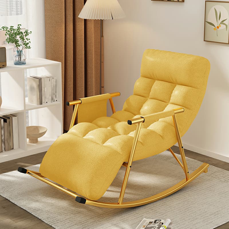 Chic Indoor Modern Rocking Chair - Upholstered, with Tuft and Track Arms, Seats One - image 14
