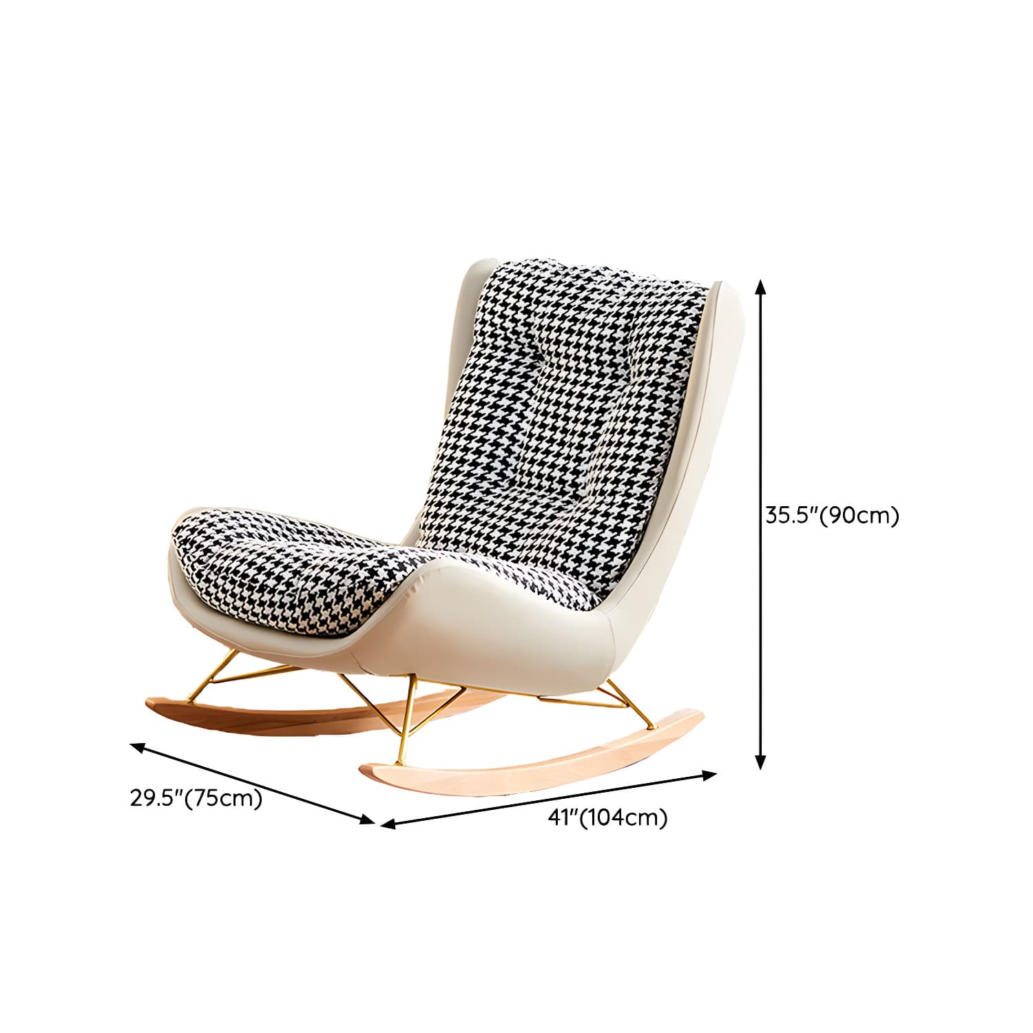 Modern Upholstered Metal Rocking Chair for Chic and Comfortable Seating Experience - image 15