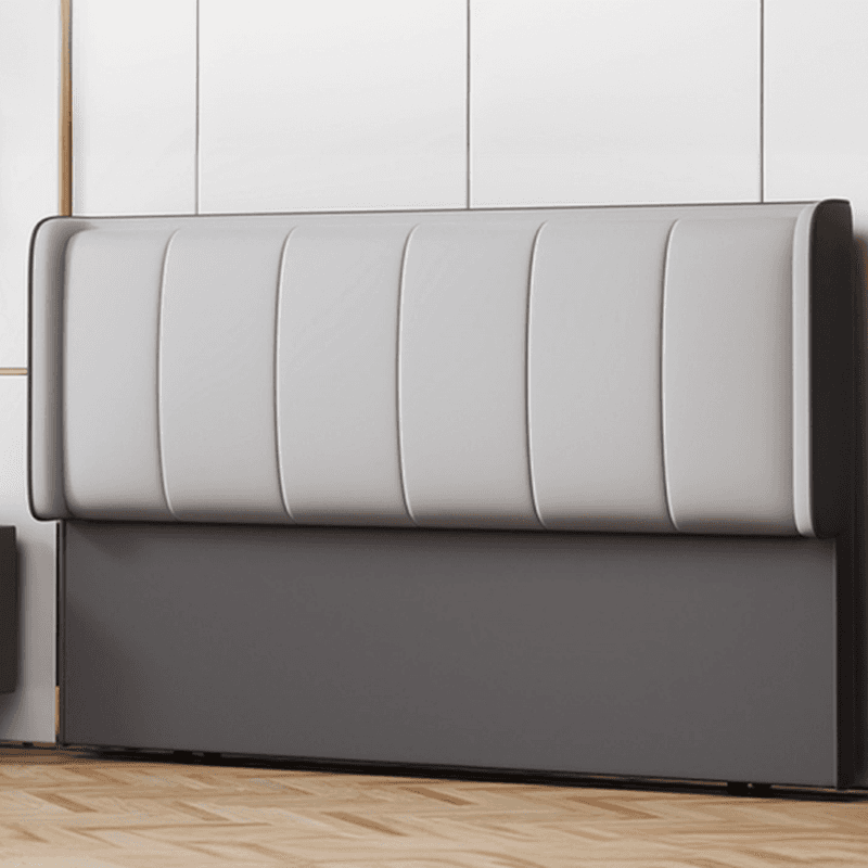 Modish Style Panel Headboard with No Distressing in Pine Wood, Rectangle Shape for Full/Queen Bed, Featuring Sponge Upholstery Fill and Standard Height