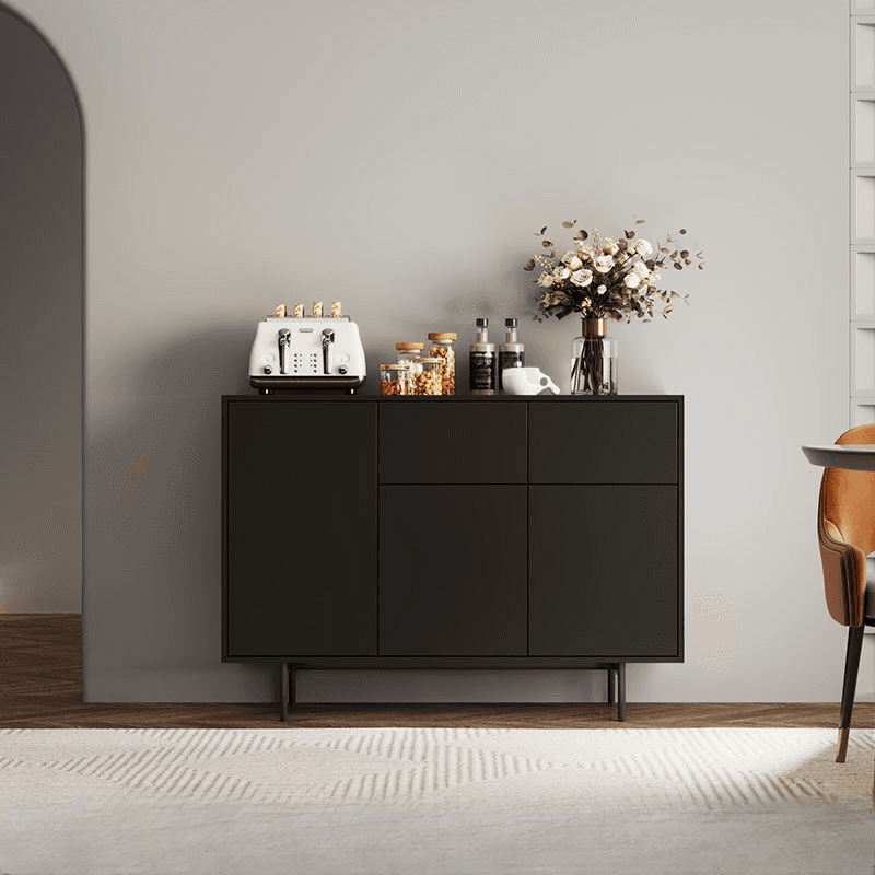 Ground Design Narrow Server with 2 or 1 Drawer, Drawers Storage, Alterable Shelf, and 3 or 2 Doors Tabletop - image 14