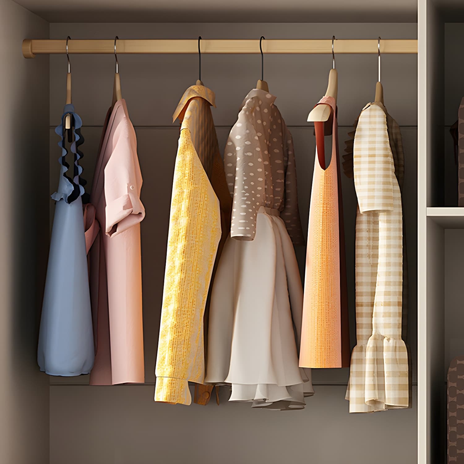 Modern Grey Wood Armoire with Solid Construction and Limited Warranty - image 9
