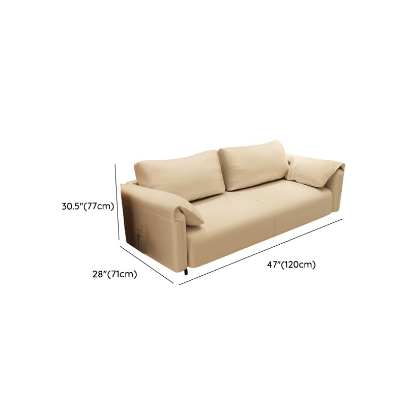 Modern Solid Color Tear Resistant Standard Sofa/Loveseat in Black/Ivory for 3-seater/Seats 2 - image 10